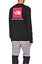 view 1 of 5 Long Sleeve Red Box Tee in TNF Black