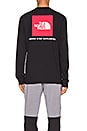 view 4 of 5 Long Sleeve Red Box Tee in TNF Black