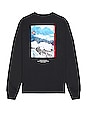 view 1 of 3 Long Sleeve Printed Heavyweight Tee in TNF Black