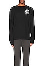 view 3 of 3 Long Sleeve Printed Heavyweight Tee in TNF Black