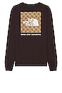view 1 of 3 Long Sleeve Box Nse Tee in Coal Brown & Monogram