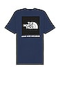 view 1 of 3 Box Nse Tee in Shady Blue & Tnf Black