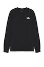 view 2 of 3 Long Sleeve Box NSE Tee in TNF Black & TNF White