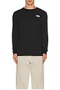 view 3 of 3 Long Sleeve Box NSE Tee in TNF Black & TNF White