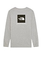 view 1 of 3 Long Sleeve Box NSE Tee in TNF Pale Grey Heather
