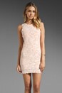 view 1 of 6 Horizon Lace Dress in Pastel Peach