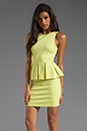 view 1 of 5 My Soft Petal Peplum Dress in Lime