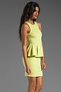 view 3 of 5 My Soft Petal Peplum Dress in Lime