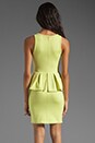 view 4 of 5 My Soft Petal Peplum Dress in Lime
