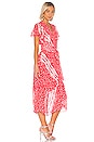 view 2 of 3 VESTIDO NEW BLAIRE in Ditsy Floral Stripe Guava