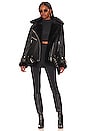 view 5 of 5 Moya V Oversized Shearling Moto in Black