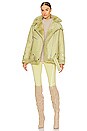 view 5 of 5 Moya V Oversized Shearling Moto in Pollen