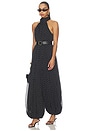 view 1 of 6 Chiffon Balloon Jumpsuit in 1000 Black Comb