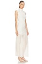 view 2 of 4 MAXIVESTIDO LACE RUCHED MAXI DRESS in Egret