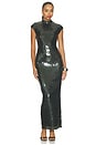 view 1 of 4 Sequins Maxi Train Dress in Black Olive