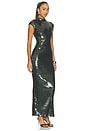 view 2 of 4 Sequins Maxi Train Dress in Black Olive