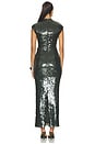 view 4 of 4 Sequins Maxi Train Dress in Black Olive