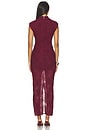 view 3 of 3 Flower Mesh Maxi Dress in Decadent Chocolate