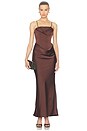 view 2 of 4 Corsage Long Dress in Chicory Coffee