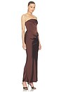view 3 of 4 Corsage Long Dress in Chicory Coffee