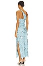 view 4 of 5 Beaded Cut Out Dress in Embellished Flower Embroidery & Blue Topaz