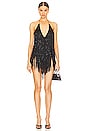 view 1 of 4 VESTIDO CORTO CON FLECOS DE LENTEJUELAS in Tap Shoe Black