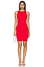 view 1 of 4 Knit Tank Dress in High Risk Red