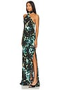 view 2 of 3 Asymmetric Maxi Dress in Optic Buttercup & Jet Set Combo