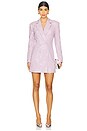 view 1 of 4 Jacquard Blazer Dress in Lavender Frost