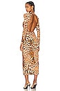 view 1 of 3 Cheetah Long Dress in Almond Comb