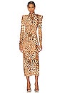 view 2 of 3 Cheetah Long Dress in Almond Comb