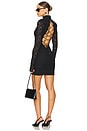 view 1 of 4 Lace Mini Long Sleeve Dress in Black