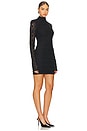 view 3 of 4 Lace Mini Long Sleeve Dress in Black