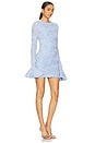 view 2 of 4 Flower Mesh Mini Dress in Skyway Blue
