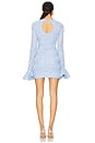 view 3 of 4 Flower Mesh Mini Dress in Skyway Blue