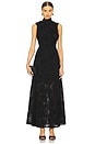 view 1 of 4 Flower Mesh Maxi Dress in Black