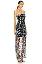 view 2 of 4 Flower Mesh Tube Dress in Black