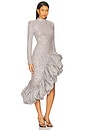 view 2 of 5 Sequin Asymmetric Dress in Alloy