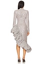 view 4 of 5 Sequin Asymmetric Dress in Alloy