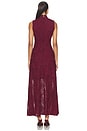view 3 of 4 VESTIDO LONGO DE MALHA FLORAL in Zinfandel