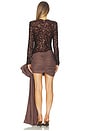 view 3 of 4 ROBE MINI À SEQUINS AVEC NŒUDS in Chicory Coffee