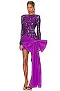 view 3 of 5 Bow Mini Dress in Purple Magic