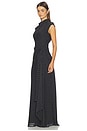 view 2 of 4 Long Dress With Tie in 1000 Black Combo