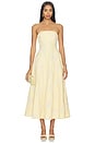 view 1 of 4 Flower Strapless Dress in Italian Straw
