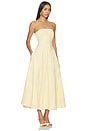 view 3 of 4 Flower Strapless Dress in Italian Straw