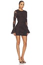 view 2 of 4 3d Flower Longsleeve Mini Dress in Mol?