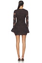 view 3 of 4 3d Flower Longsleeve Mini Dress in Mol?