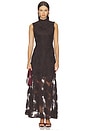 view 1 of 4 MAXIVESTIDO 3D FLOWER MAXI DRESS in Mol?