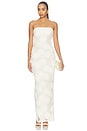 view 1 of 4 ROBE TUBE FLOWER MESH TUBE DRESS in Egret