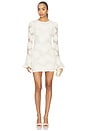 view 1 of 4 Flower Mesh Mini Dress in Egret